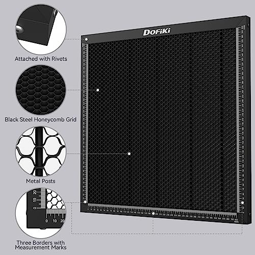 Dofiki Honeycomb Laser Bed 500mm x 500mm Steel Honeycomb Working Table for Most Laser Engraver, Magnetic Honeycomb Cutting Tray with Metal Base, Dofiki