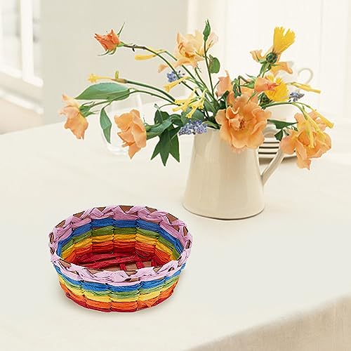 FREEBLOSS 12 Set Basket Making Kit Creative Raffia Basket with Instruction Basket Weaving Supplies for Adults Creative Woven Bowl Kits for Craft FREEBLOSS