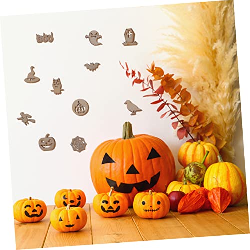VILLCASE 300 Pcs Child Festive Unfinished Graffiti Wooden Chip Paper Cut Decorations Wood Chips Halloween Graffiti Sawdust Wood Embellishments for VILLCASE