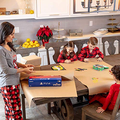 DIY Recycled Material Kraft Paper Roll - Ideal for Shipping - Wrapping and Crafts - Postal Wrapping Paper - Craft Wrapping Paper Roll - Craft DIY CREW