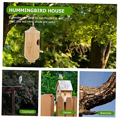 SUPVOX Hummingbird House Rustic Birdhouses Unfinished Birdhouses Outdoor Bird House Bird Breeder Outdoor Bird Aviary Small Outdoor Decoration Hanging SUPVOX
