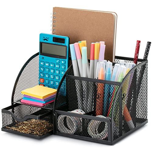 Mr. Pen- Mesh Desk Organizer, Black, Pen Holders Organizers, Desk Pencil Organizer, Pen /Pencil Holder, Pen Organizer for Desk Mr. Pen