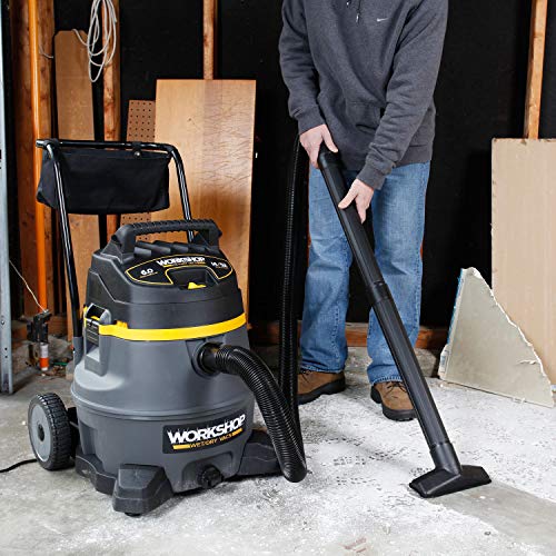 WORKSHOP Wet/Dry Vacs Vacuum WS1400CA High Power Wet/Dry Vacuum Cleaner, 14-Gallon Heavy-Duty Shop Vacuum Cleaner, 6.0 Peak HP Wet and Dry Vacuum Workshop