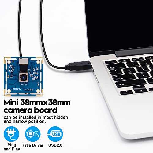 ELP 8mp USB Camera Autofocus 4K PC Camera Module for Computer and Raspberry Pi Mini UVC USB2.0 Webcam Board IMX179 Industrial Lightburn Camera Low ELP