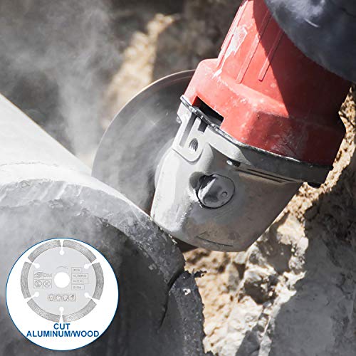 3-3/8 Inch Circular Saw Blade Set Diameter 85mm, 4-Pieces Metal Cutting Circular Saw, TCT/HSS/Diamond Saw Blades for Wood, Plastic, Metal, Tile EATHEATY