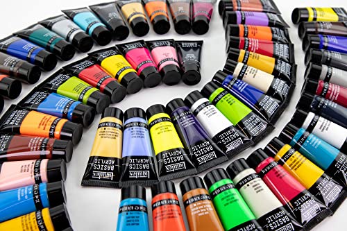 LIQUITEX Basics Acrylic Paint, Set of 60 Colours, 60 x 22ml Liquitex