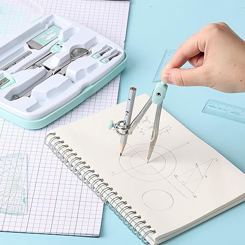 Mr. Pen- Geometry Set, 13 pcs, Compass for Geometry Compass, Geometry Kit Set with Shatterproof Storage Box, Math Compass, Geometry Set for School, Mr. Pen