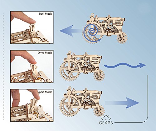 UGEARS Models 3-D Wooden Puzzle - Mechanical Tractor HQ Kites and Designs