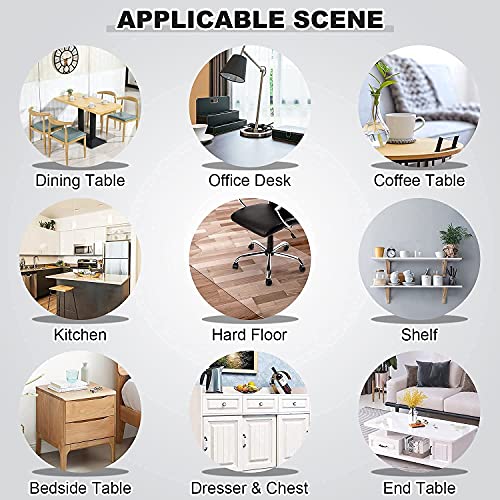 LovePads 1.5mm Thick 24 x 48 Inch Clear Table Cover Protector, Clear Table Protector, Plastic Table Cover, Dining Table Protector, Desk Protector Mat LovePads