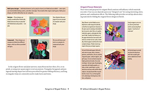 LaFosse & Alexander's Origami Flowers Kit: Lifelike Paper Flowers to Brighten Up Your Life: Kit with Origami Book, 180 Origami Papers, 20 Projects & Tuttle Publishing
