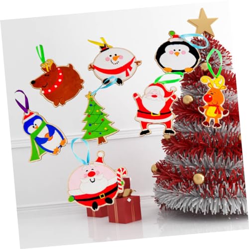 NOLITOY 8pcs Accessories for Craft Supplies Christmas DIY Accessories DIY Wood Craft Kits Bamboo Decorations Child NOLITOY
