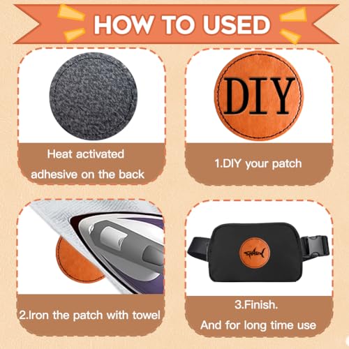 120PCS Blank Hat Patches Laserable Square Rustic Leatherette Patch Adhesive Faux Leather Patches Blanks for Hats Fabric Custom Repair Sew Laser Bestlabel