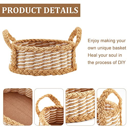FREEBLOSS 2 Set DIY Woven Basket Kit Macrame Cord Basket Weaving Kit Basket Making Supplies, Suitable for Arts and Crafts Projects and Easter Basket FREEBLOSS