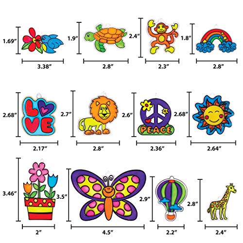 Made By Me Create Your Own Window Art, Paint Your Own DIY Suncatchers, Fun Staycation Activity or Birthday Party Idea, Arts and Craft Kits for Kids Made By Me