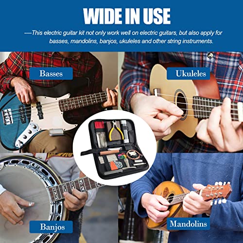 72 PCS Guitar Tool Kit for Set Up, Intonation Adjustment and Repair, Guitar Maintenance Kit for Guitar Bass Banjo and Ukulele, Guitar Gift for Guitar Giwaelro
