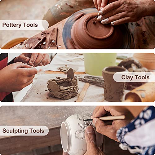 Nozomy Clay Tools,12PCS Pottery Clay Sculpting Tool Set NOZOMY