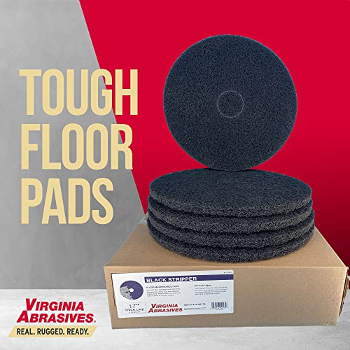 Virginia Abrasives Floor Maintenance Pads - Synthetic Non-Woven Pads for Stripping and Waxing. Heavy Duty Replacement Pads for Floor, Thick Polishing Virginia Abrasives