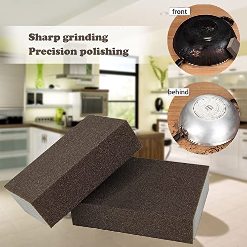 Sanding Sponge, 60-220 Grit Assortment Sanding Block, Wet and Dry Dual-use Sander Sponges for Drywall Metal, Sandpaper Sponge for Wood, Washable and Hubaow