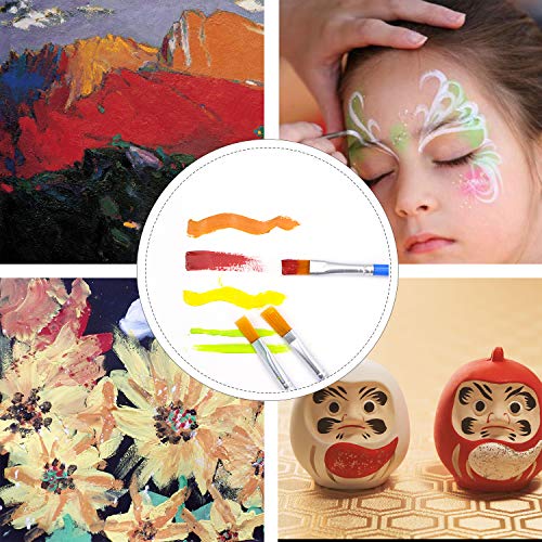 AROIC Paint Brushes Set,120 pcs Nylon Hair Brushes for Acrylic Oil Watercolor Artist Professional Painting Kits AROIC