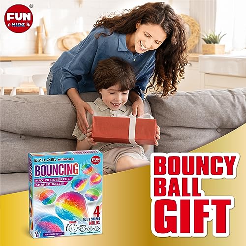 Big Bouncy Ball Kit, FunKidz Kids DIY Ultimate Magic Bouncy Ball Making Kit Science Craft Projects Birthday Party Activity for Boys Girls Ages 6-12 FUN KIDZ