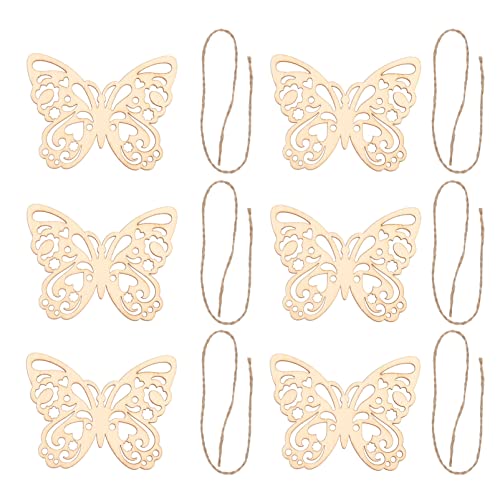 Didiseaon Wood Crafts Unfinished 50 Sets Wooden Butterfly Crafts Butterfly Unfinished Wood Cutouts Blank Butterfly Wooden Paint Crafts for Kids Home Didiseaon