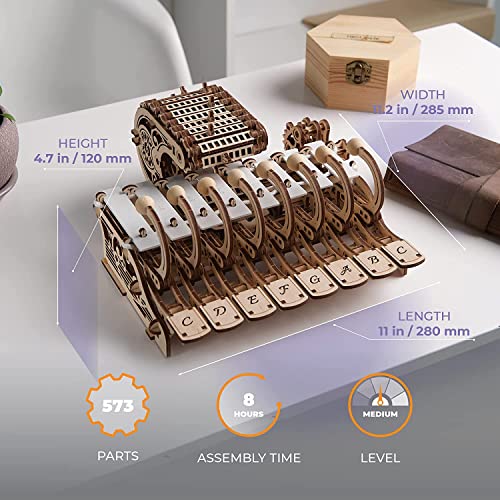 UGEARS Mechanical Celesta 3D Puzzles - Musical Instruments 3D Wooden Puzzles for Adults and Kids - 3D Wooden Puzzle Musical Model Kits with Piano, UGEARS