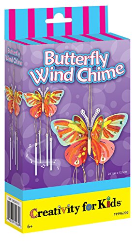 Creativity for Kids Butterfly Wind Chime Mini Craft Kit , Red Creativity for Kids