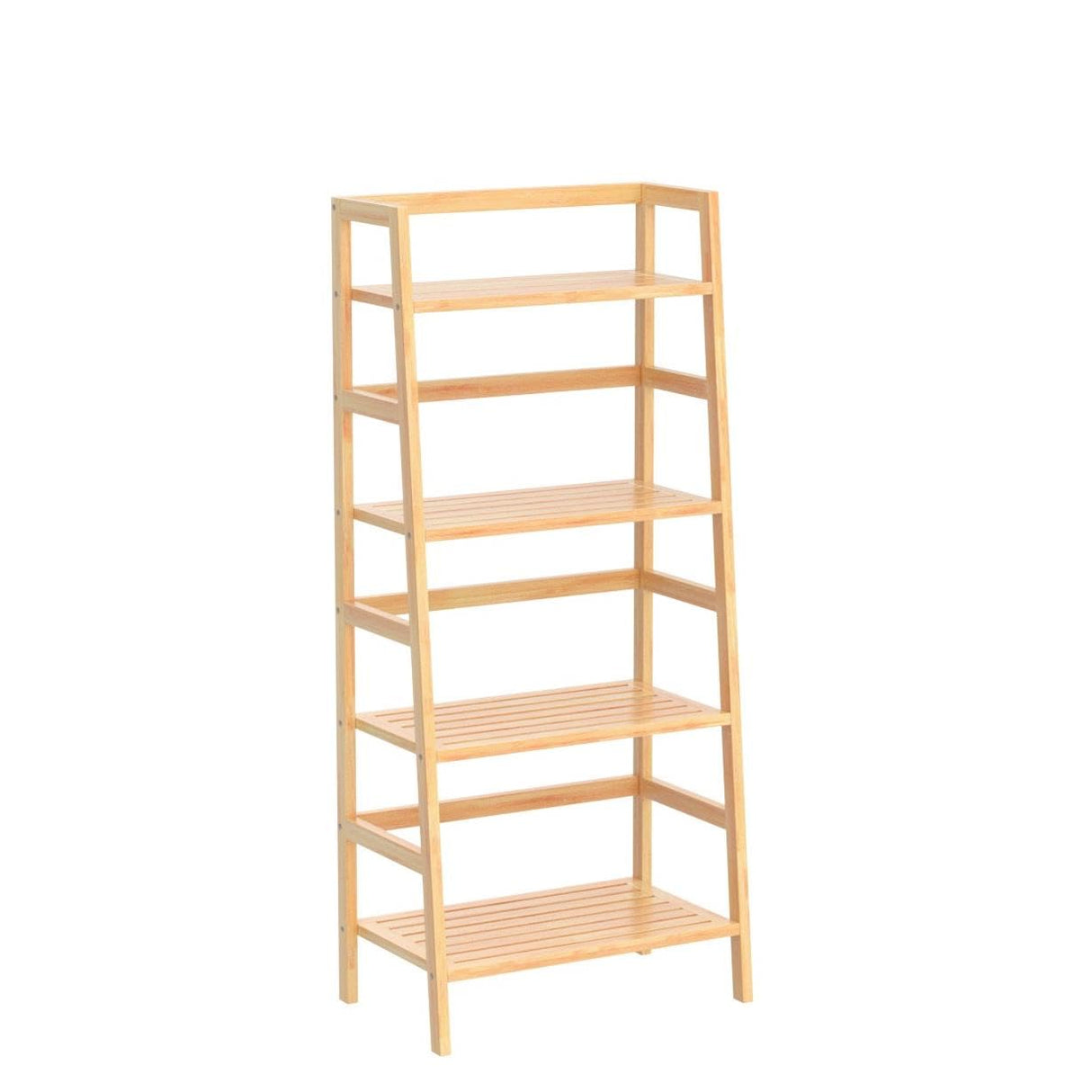 Homykic 4-Tier Bamboo Ladder Shelf – Stylish Freestanding Bookcase for Storage and Display Homykic