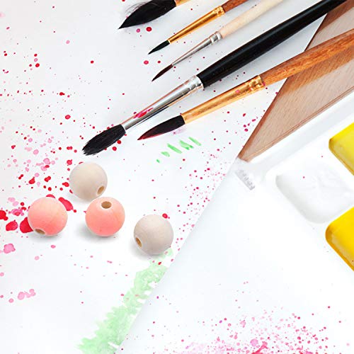 200pcs 16mm Wood Beads Natural Unfinished Round Ball Wooden Loose Beads Wood Spacer Beads for DIY Crafts Jewelry Making Handmade Decoration Jdesun