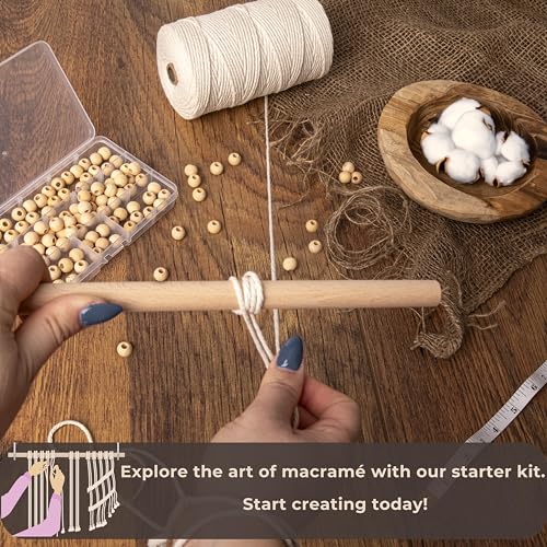 MIGO Creates Macrame Kits for Adults Beginners with 112 Macrame Supplies and 5 Projects Book: This DIY Macrame Kit Includes 165 Yards Macrame Cord MIGO Creates