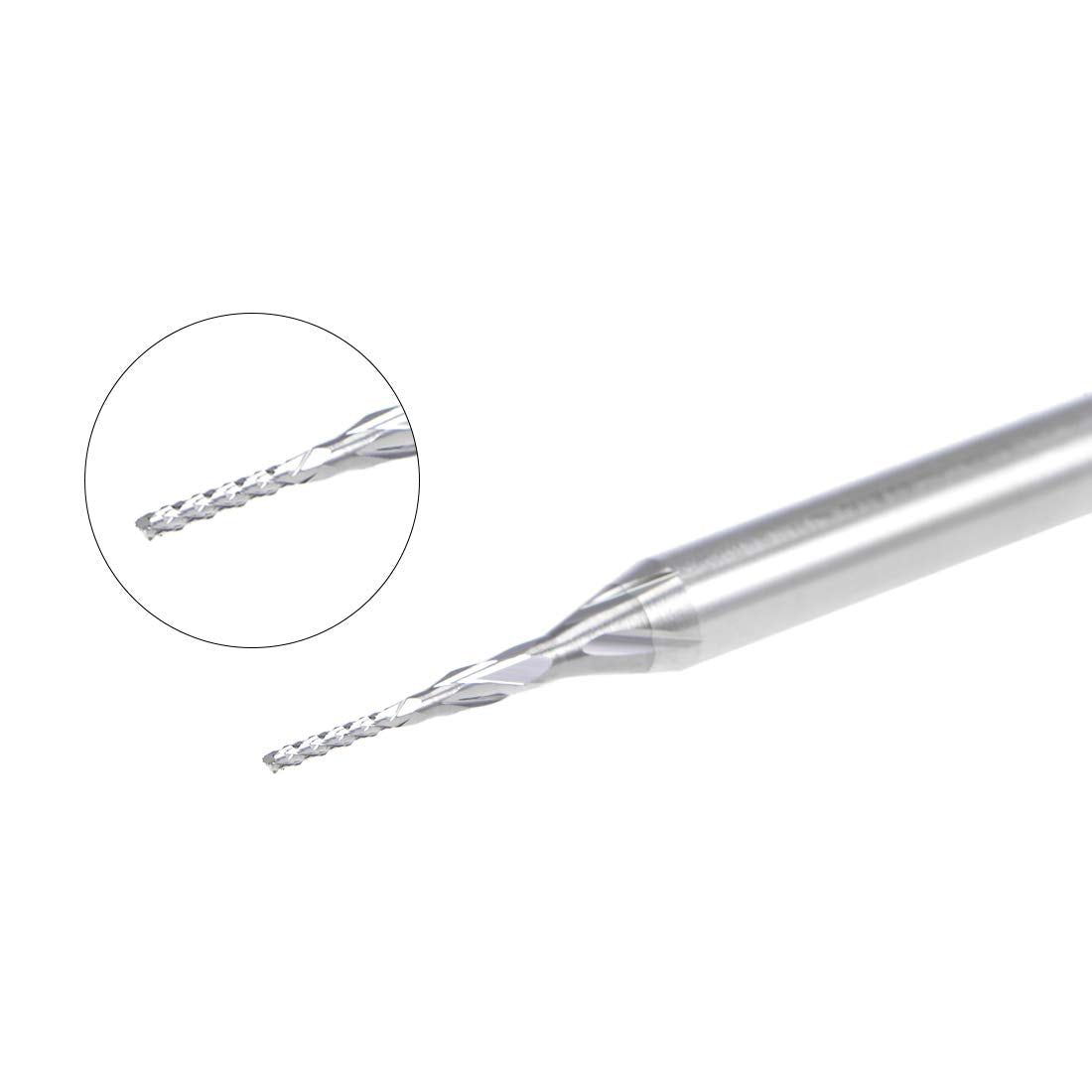 uxcell 10Pcs 0.6mm Carbide End Mill Engraving Milling Cutter CNC Router Bits for PCB Machine, 1/8" Shank uxcell
