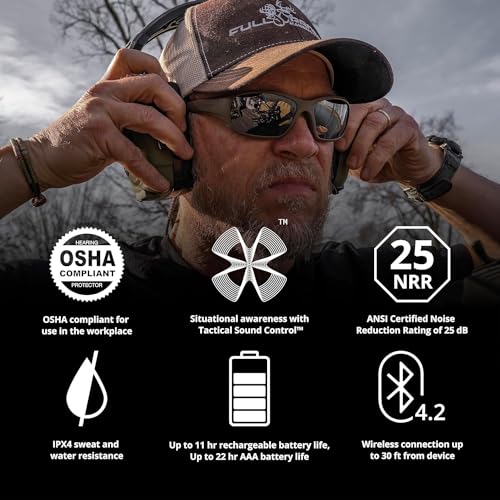 ISOtunes Sport DEFY Shooting Earmuffs: Rechargeable Bluetooth Hearing Protection ISOtunes