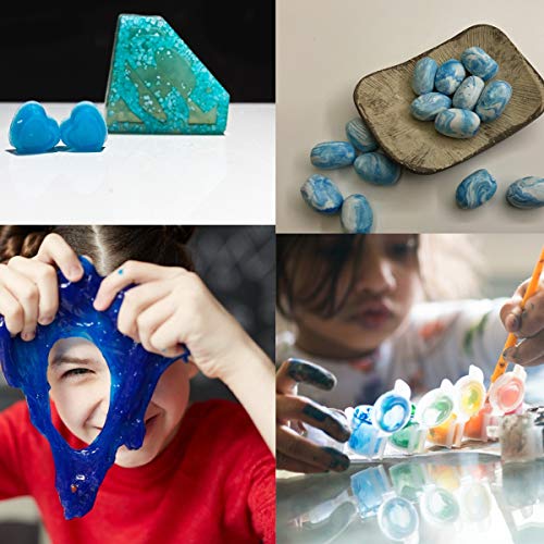 SEISSO Mica Powder - 3.5oz/100g Darker Blue Natural Epoxy Resin Dye Color Pigment Powder for Soap Making, Slime, Nail, Paint, Bath Bomb Colorant etc. SEISSO