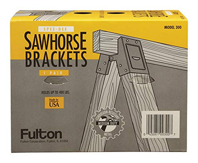 Fulton 2 in. H x 4 in. W Sawhorse Brackets 400 lb. Capacity Black 1 pk
