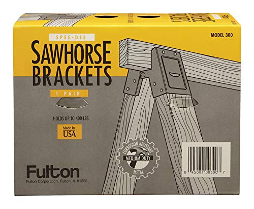 Fulton 2 in. H x 4 in. W Sawhorse Brackets 400 lb. Capacity Black 1 pk Fulton
