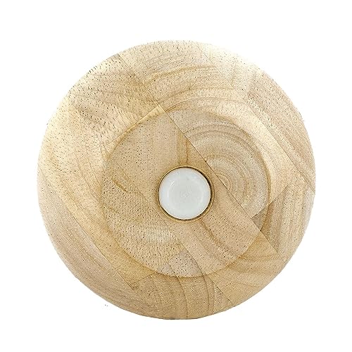 OUTWATER 3 in. x 3-7/8 in. Unfinished Solid Hardwood Square Bun Foot | 4 Pack with 4 Free Insert Nuts and Drill Bit OUTWATER