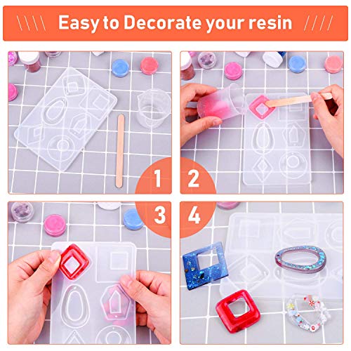 Resin Molds for Jewelry, Paxcoo 678pcs Earring Making Kit with 28pcs Epoxy Molds and 650pcs Earring Hooks, Jump Rings for Pendants, Resin Crafts, DIY PAXCOO