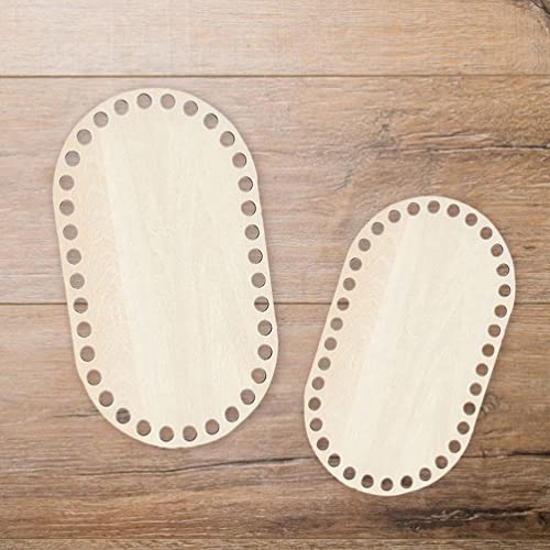 Wooden Bag Base 4pcs Bamboo Strips Wooden Crochet Bag Bottom Wooden Basket Bottom Hollow Crochet Basket Base DIY Crocheting Wood Base Reed Geek EXCEART