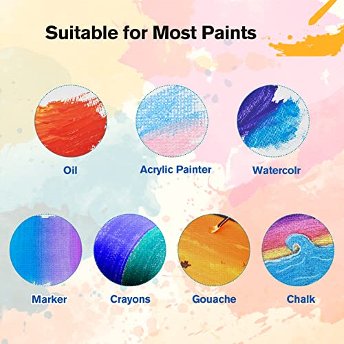 8 Pack 8x10 Inch Canvases for Painting, Blank Canvas Boards for Painting-Gesso Primed Acid-Free 100% Cotton Canvas Panels for Acrylics Oil Watercolor Simetufy