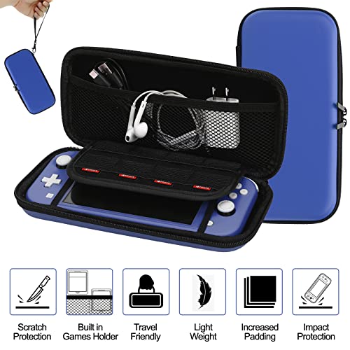 Switch Lite Accessories Bundle, Kit with Carrying Case,TPU Case Cover with Screen Protector,Charging Dock,Playstand, Game Card Case, USB Cable, WDZREE