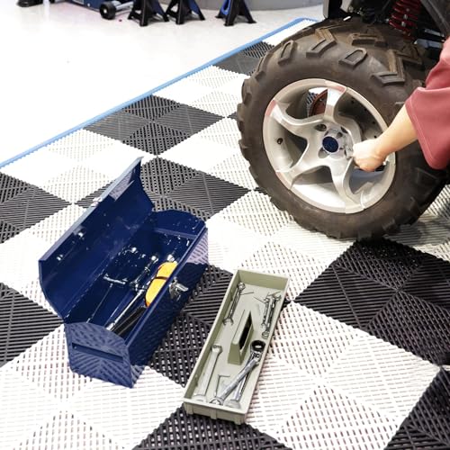 TCE ATB101U-1 Torin Portable Steel Tool Box: 19" Hip Roof Style with Metal Latch Closure and Removable Storage Tray, Blue TCE