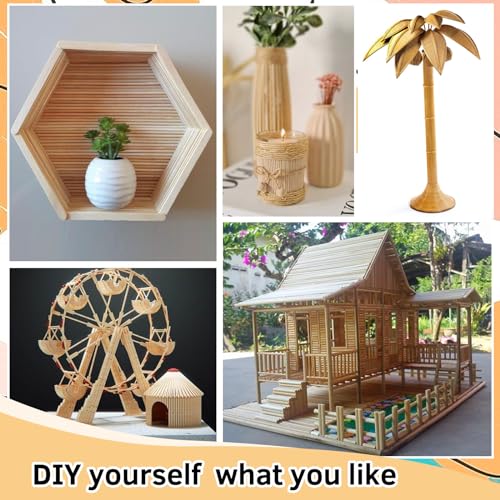 ONUPGO 50 PCS Dowel Rods Wood Sticks Wooden Dowel Rods 1/4 X 18 Inch Wooden Dowels for Crafts Unfinished Round Wood Sticks for Arts and DIYers Cake ONUPGO