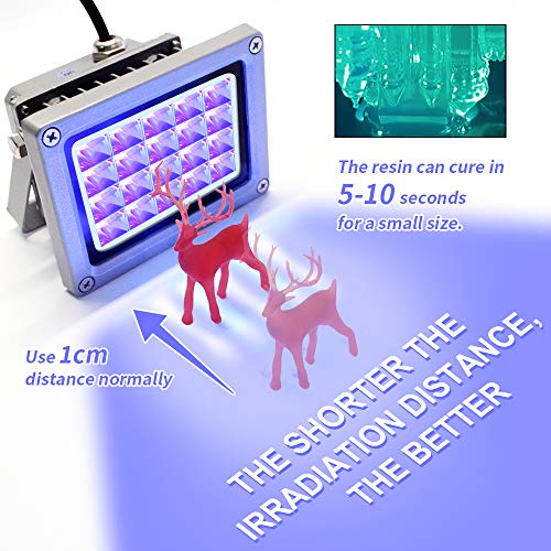 FASTTOBUY UV Resin Curing Light 405nm for SLA/DLP 3D Printer Solidify Photosensitive Resin with 20W Power FASTTOBUY