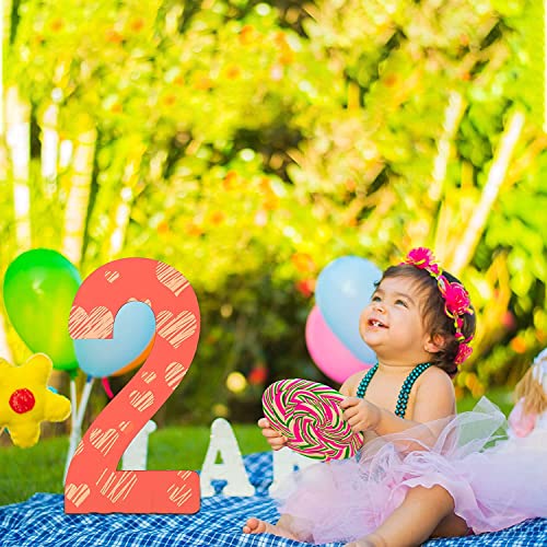 LUTER 17 Inch Blank Wooden Number 4 Unfinished Wood Slices Sign Board for DIY Craft Projects Home Sign Wall Birthday Wedding Party Decoration (4) LUTER