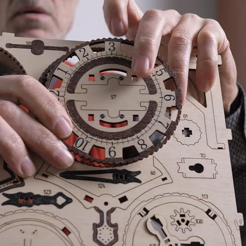 Wooden.City Steampunk Wooden Clock Kit v2 - Wooden 3D Puzzles for Adults - Build Clock Model Kit 3D Wooden Puzzles for Adults - DIY Clock Hobbies for WOODEN.CITY