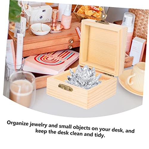 VOSAREA 8 pcs Packaging storage wooden box jewelry storage organizer wooden treasure chest wooden decor woodsy decor rustic wooden case wood ring VOSAREA