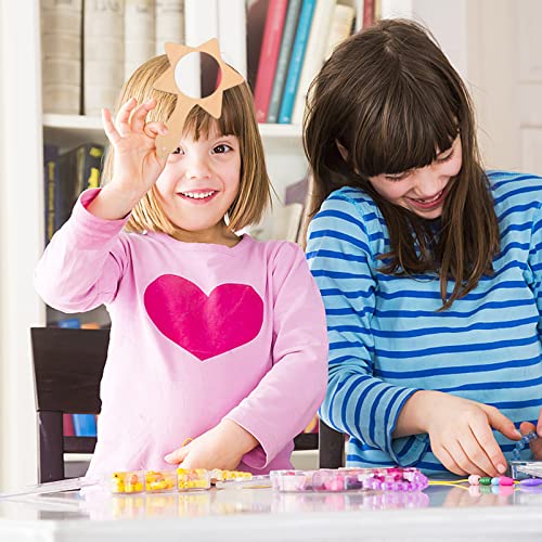 Healifty 10pcs Small Wooden Mirror Unfinished Mirror Craft DIY Makeup Mirror Princess Mirror Handheld Unfinished Cosmetic Mirror Wooden Princess Healifty