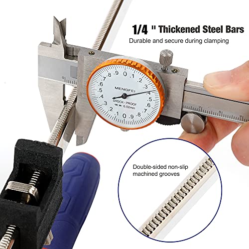 WORKPRO 12-Inch Steel Bar Clamps Set, 2-pack Quick-Release Clutch Style Bar Clamps with 2-1/2" Throat, Micro-Adjustment Handle and 600 lbs Load WORKPRO