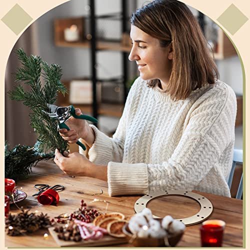 6 Pcs Wooden Wreath Frames for Crafts Wood Wreath Form 8 Inch 10 Inch 12 Inch Wooden Floral Craft Rings Wood Wreath Base for DIY Christmas Wreath SEEWEY