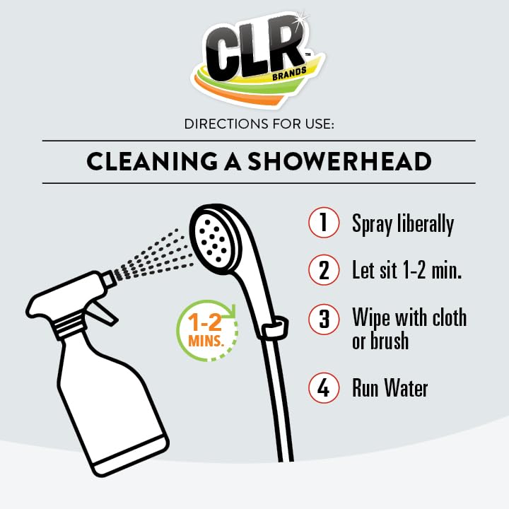CLR Calcium, Lime & Rust Remover, Blasts Calcium, Dissolves Lime Deposits, Zaps Stubborn Rust Stains and Hard Water Deposits, 26 Ounce Spray Bottle CLR